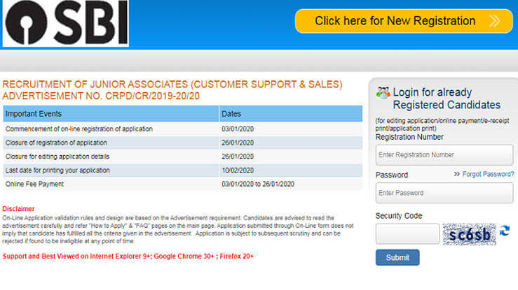 SBI-online-recruitment-new-registration-page-739x415