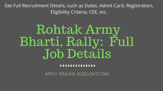 ARO Rohtak Army Bharti Recruitment Rally Jobs Notifications-560x315